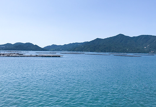 広島の月刊わしら：安芸津町に抜ける国道185号沿いにある海景色