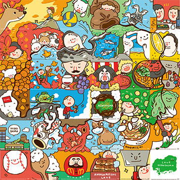 広島の月刊わしら：さとうもぐもさんが皆さんのために作ったスペシャルアイコン